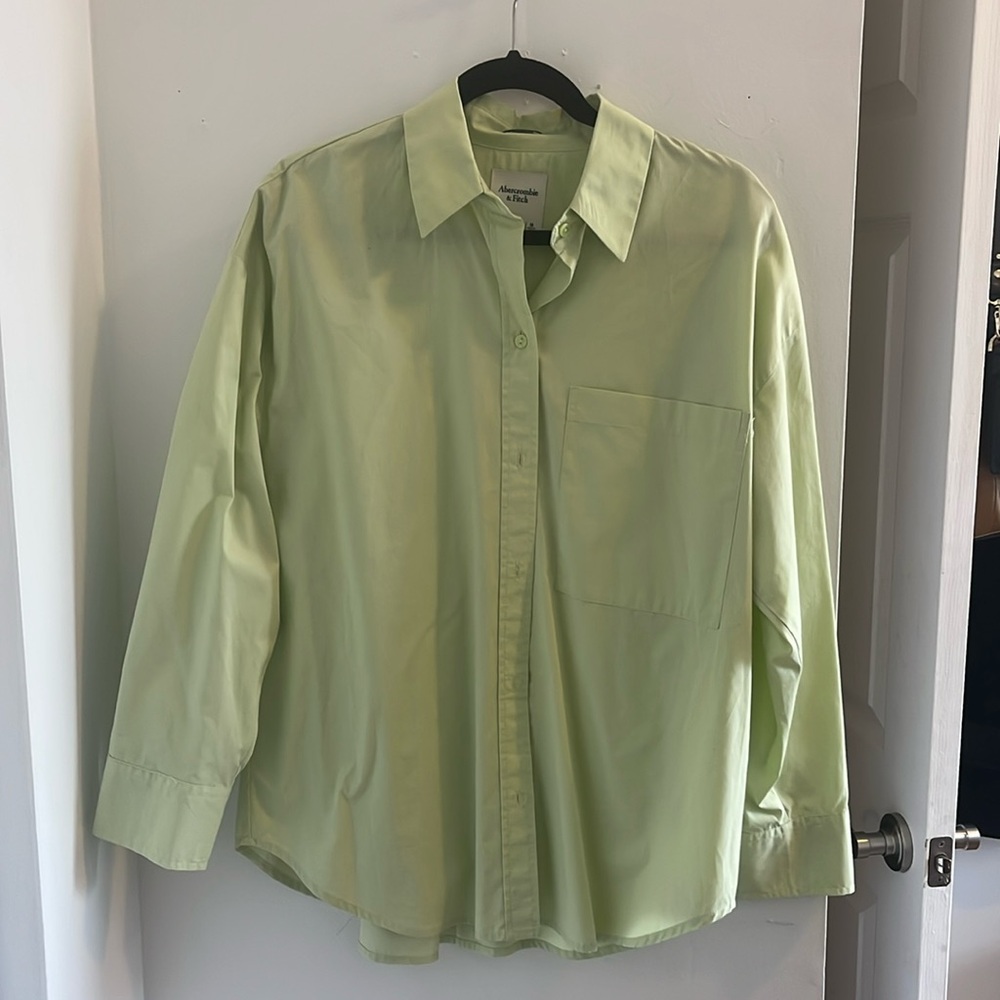 Oversized poplin button up